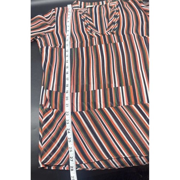 CAbi Women’s Colorful Striped Sheer Balloon Sleeve Ultimate Blouse Top Sz S - Picture 9 of 9
